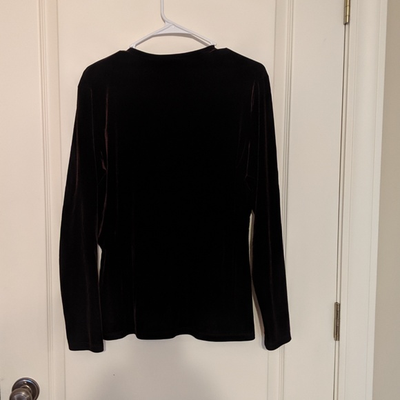 Navy Blue Velvet Tunic - Picture 2 of 3